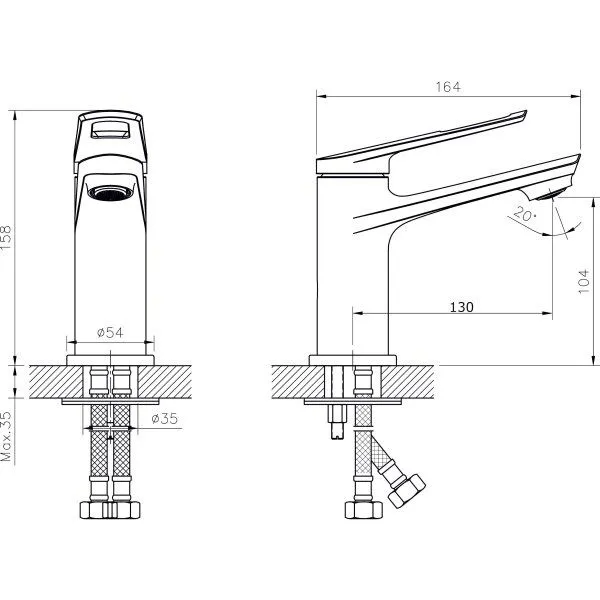 Смеситель для раковины RUSH Socotra (ST1235-11)