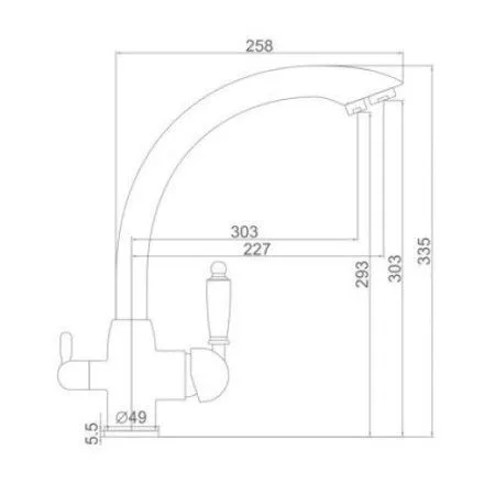 Смеситель Ledeme L4455C-3 бронза