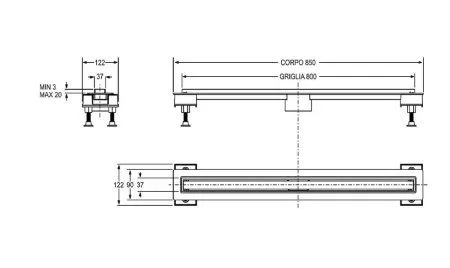 Душевой лоток BONOMINI (6825WL80SWZ)