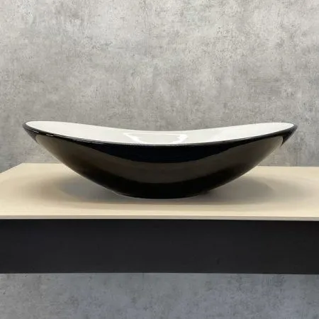 Раковина Comforty 7811ABW черный/белый