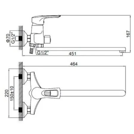 Смеситель Ledeme L2225A сатин