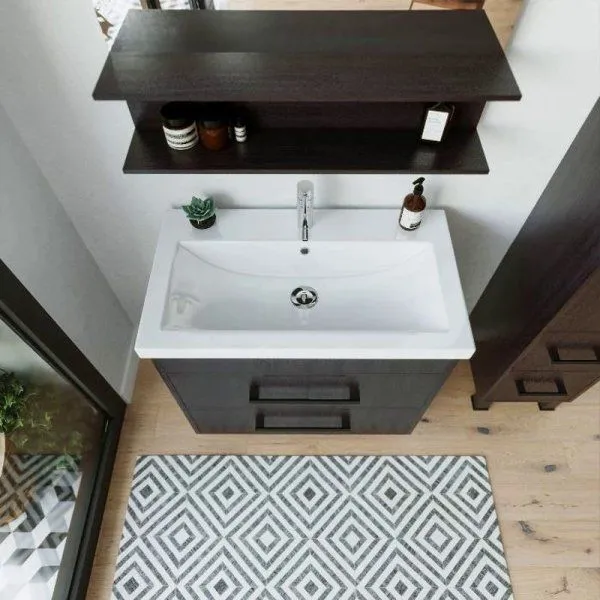 Тумба под раковину напольная Бриклаер ЧИЛИ венге, 80 см