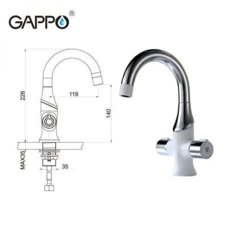 Смеситель для раковины Gappo Stella G1049