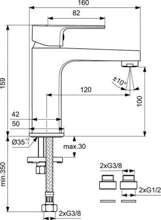 Смеситель для раковины Vidima Dream, хром (BA404AA)
