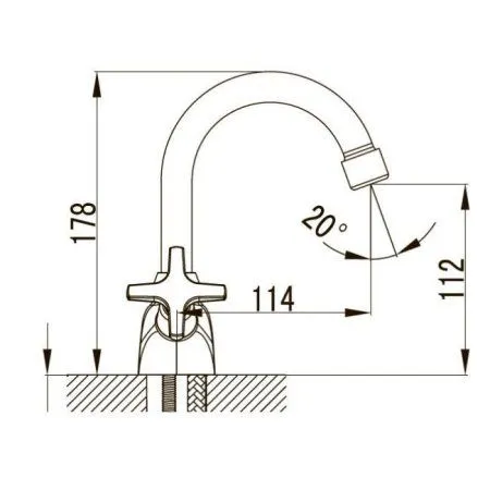 Смеситель для раковины KAISER Crystal (28111)