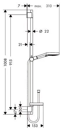 Душевой гарнитур Hansgrohe Raindance Select 26631400