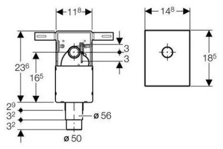Сифон Geberit 151.120.11.1 для раковины, внутристенный