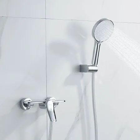 Смеситель для душевой кабины однорычажный  Shevanik S4716, Хром