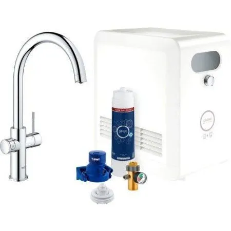 Смеситель Grohe  Blue Professsional 31607002 хром, + фильтр - купить в Москве по низкой цене в интернет-магазине с доставкой по всей России | HITsant Смеситель Grohe  Blue Professsional 31607002 хром, + фильтр