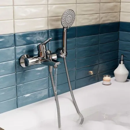 Смеситель для ванны WasserKRAFT Rhin 4400 4401 хром - купить в Москве по низкой цене в интернет-магазине с доставкой по всей России | HITsant Смеситель для ванны WasserKRAFT Rhin 4400 4401 хром