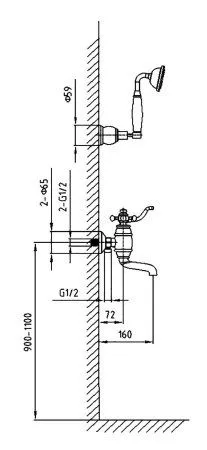 смесители для ванны и душа Timo Lina (7034/00Y chrome)
