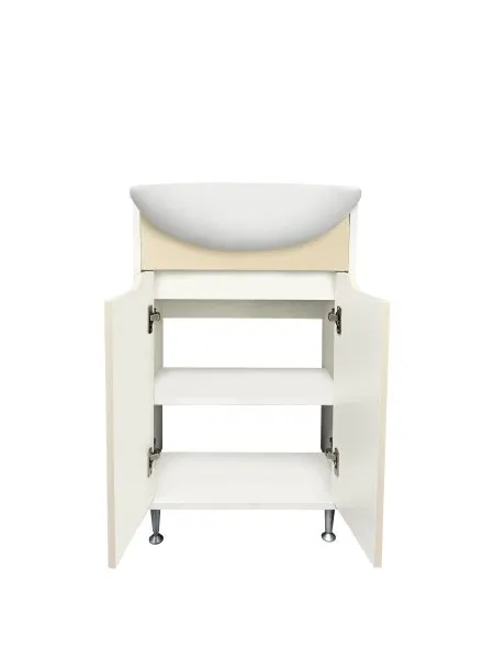 Тумба Runo Эконова 60 белая крем под умывальник Уют 60 (00-00004659)