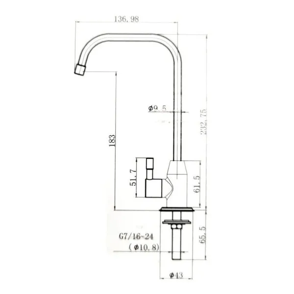 Кран для питьевой воды AFBA10GS3 Monoflow AFBA10GS3