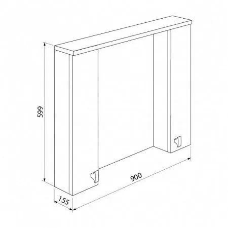 Зеркало-шкаф IDDIS Rise 90 белый (RIS90W0i99)