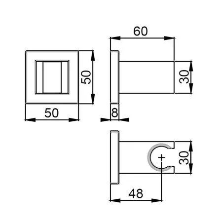 Держатель ручного душа Paini 53TOCRVJ18PS6QJTQ фиксированный, хром