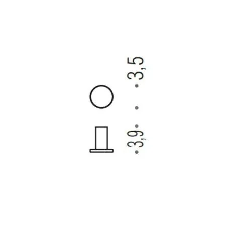 Крючок одинарный Colombo Mini CD107.HPS1 нержавеющая сталь