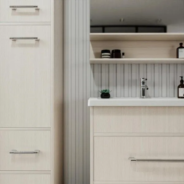 Тумба под раковину напольная Бриклаер ЧИЛИ светлая лиственница , 80 см