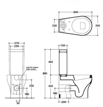 Унитаз-моноблок Kerasan K09 3617bi