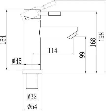 Смеситель для умывальника из нержавеющей стали Savol (S-SUS1002)