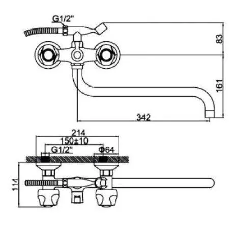 Смеситель Ledeme L2726 хром