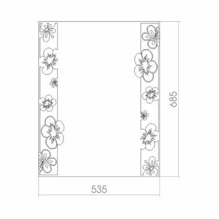 Зеркало без подсветки MIXLINE Флора 535*685 (525460)
