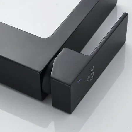 Смеситель для раковины однорычажный с гайкой Rose R1801H-1, Черный