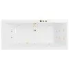 Акриловая ванна Excellent Pryzmat WAEX.PRY17S.SMART.GL 170x75  с гидромассажем, белый/золото