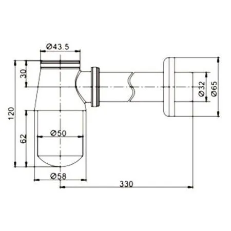 Сифон-стакан Rose RSIK21RU для раковины
