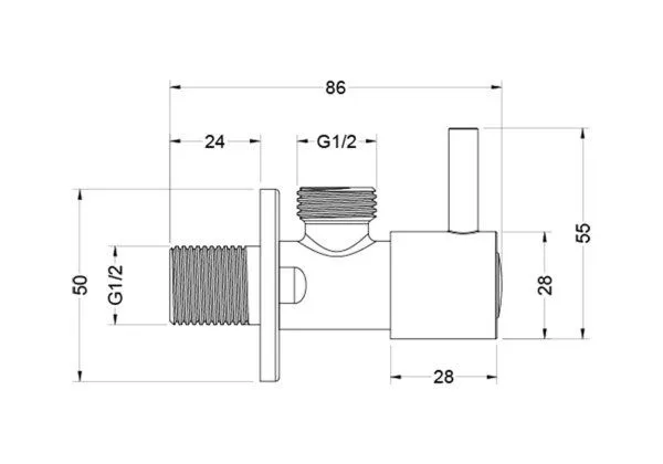 Угловой вентиль Aquatek AQ2451BG, золото шлифованное