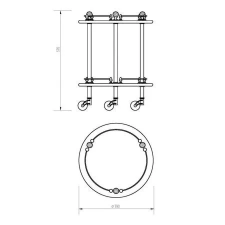 Столик на колёсиках Migliore Cristalia 16818 хром/swarovski - купить в Москве по низкой цене в интернет-магазине с доставкой по всей России | HITsant Столик на колёсиках Migliore Cristalia 16818 хром/swarovski