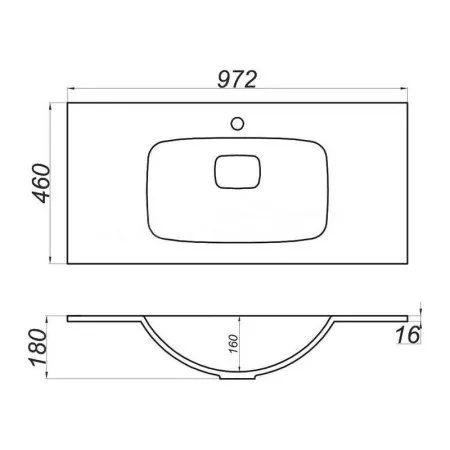 Раковина Aqwella Malaga Mal.10.04.D 97х42 белый