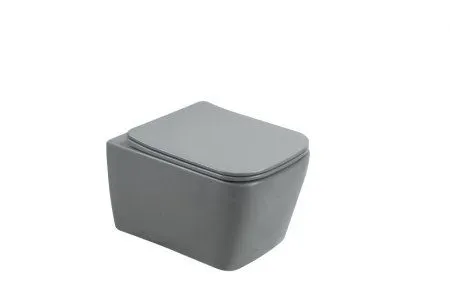 Унитаз подвесной Esbano Tiron-C безободковый, Matt Grey - купить в Москве по низкой цене в интернет-магазине с доставкой по всей России | HITsant Унитаз подвесной Esbano Tiron-C безободковый, Matt Grey