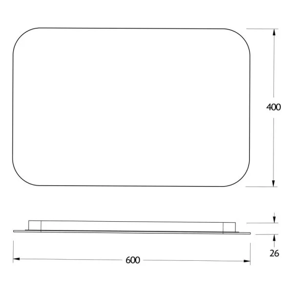 Зеркало с LED-подсветкой настенное Defesto Opti DF 2812RH 60x40