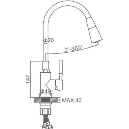 Смеситель Wisent W74199-22C-2 гранит