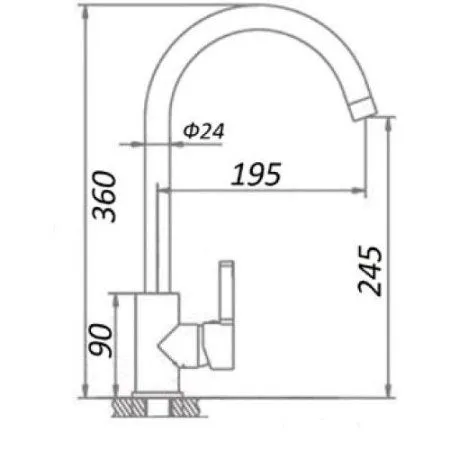 Смеситель Wisent W4998-3-22 гранит