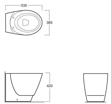 Унитаз приставной Simas Bohemien BO18 белый