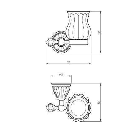 Стакан настенный Migliore Olivia 17475 керамика белая, золото - купить в Москве по низкой цене в интернет-магазине с доставкой по всей России | HITsant Стакан настенный Migliore Olivia 17475 керамика белая, золото