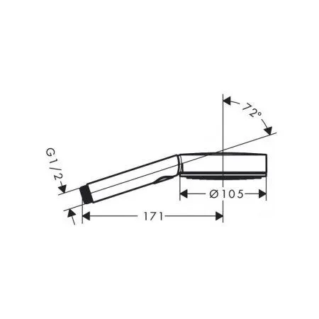 Душевая лейка Hansgrohe Pulsify 24100670 матовый черный