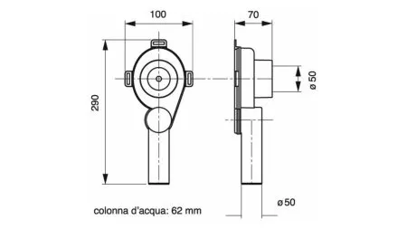 Сифон для писсуара вертикальный BONOMINI (3880GZ50B2WZ)