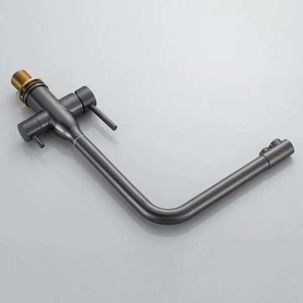 Смеситель для кухни с каналом для фильтрованной воды Shevanik S2GG48SVT,Оружейная сталь