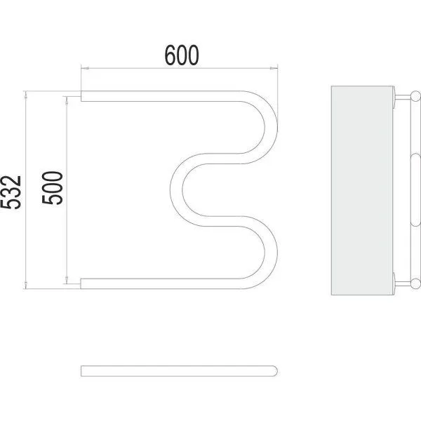 Полотенцесушитель водяной Terminus М-образный (1") 50х60 4620768881169, хром