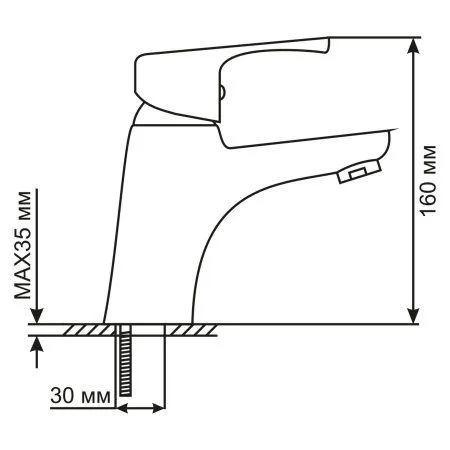 Смеситель для умывальника MIXLINE ML13-04 (530480)