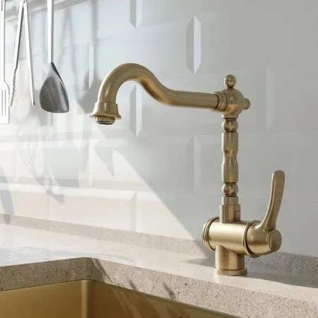Смеситель IDDIS Oldie OLDBRL0i05 для кухонной мойки, бронза