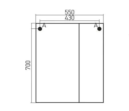 Зеркало-шкаф навесной с подсветкой MIXLINE Вилена-55 левый (534978)