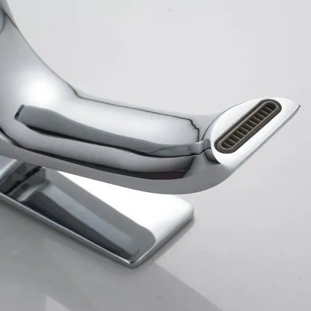 Смеситель для раковины однорычажный с гайкой Shevanik S4001, Хром