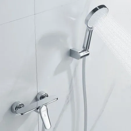 Смеситель для душевой кабины однорычажный  Shevanik S4716, Хром