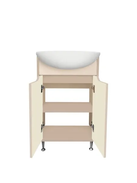 Тумба Runo Эконова 50 какао-бежевая под умывальник Уют 50 (00-00004654)