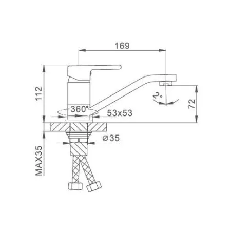 Смеситель Frap F4560 Хром