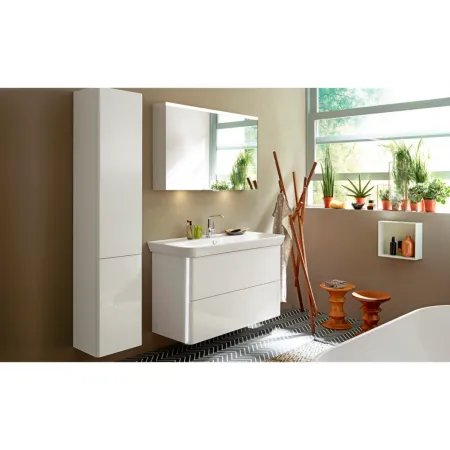 Мебель для ванной Burgbad Iveo SFEY100F2833G0169C0001*1 100 с подсветкой тумбы, белый глянец