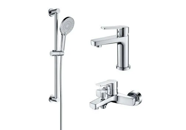 Комплект смесителей  для ванны Aquatek ЛУГАНО AQ1730CR ЛУГАНО (AQ1710CR +AQ1740CR +AQ2022CR ), хром